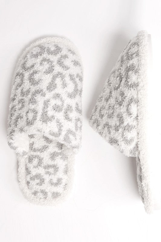 Winter Luxury Soft Leopard Pattern Slipper