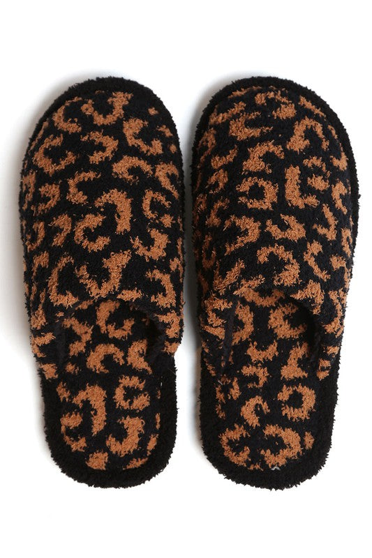 Winter Luxury Soft Leopard Pattern Slipper