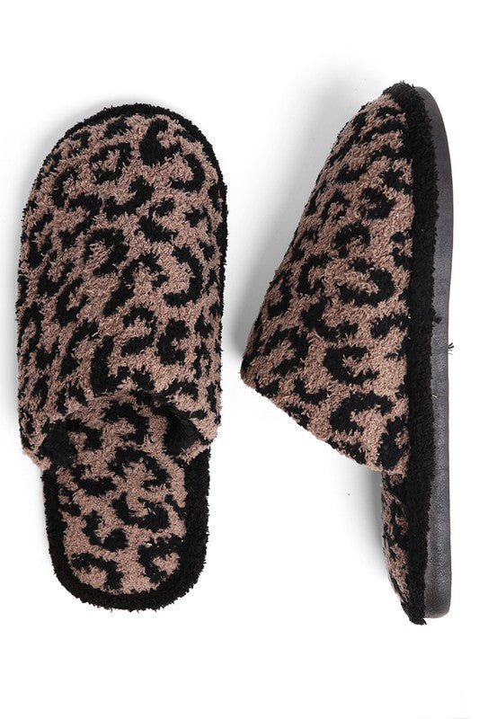 Winter Luxury Soft Leopard Pattern Slipper