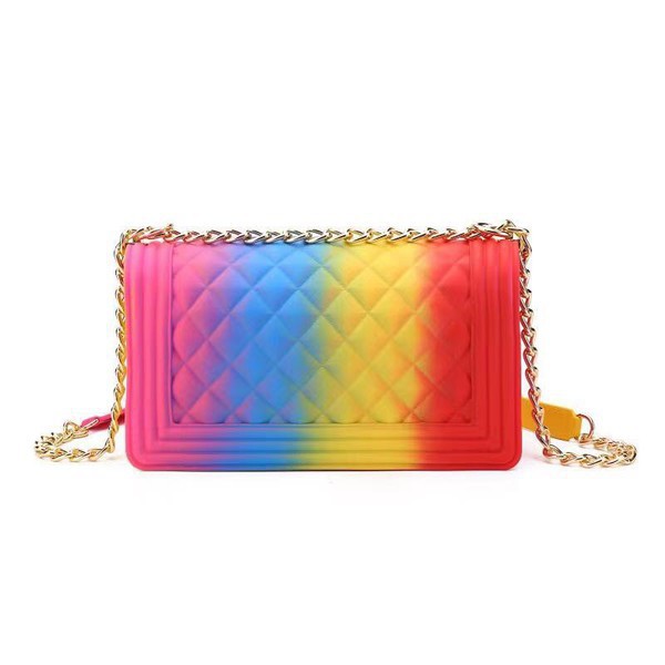 LARGE SIZE MODERN CROSSBODY RAINBOW JELLY BAG