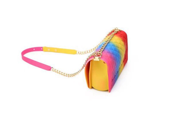 LARGE SIZE MODERN CROSSBODY RAINBOW JELLY BAG