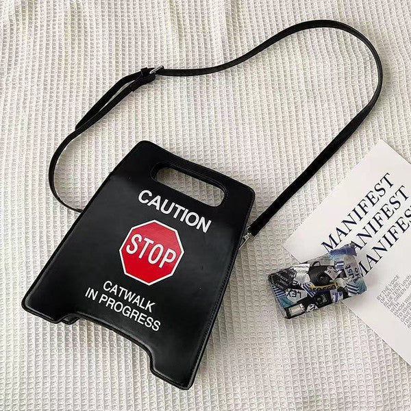 Caution Catwalk In Progress Handheld Tote Bag