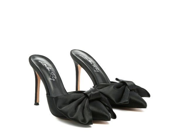 Sidonie High Heel Bow Tie Mules