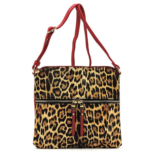 Leopard Zip Crossbody Bag