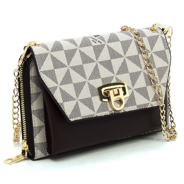 Monogram Zip Around Crossbody Clutch Wallet