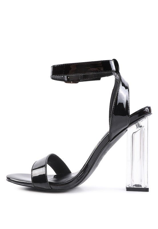 Chunky Clear High Heeled Sandals