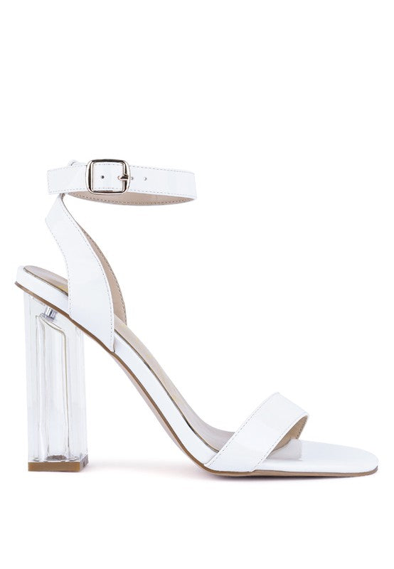 Chunky Clear High Heeled Sandals