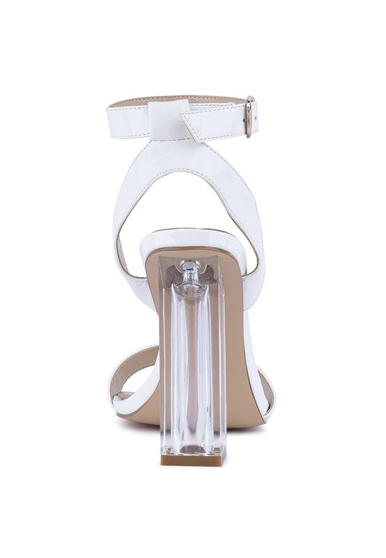 Chunky Clear High Heeled Sandals