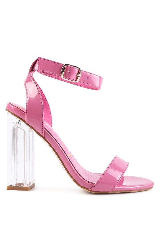 Chunky Clear High Heeled Sandals