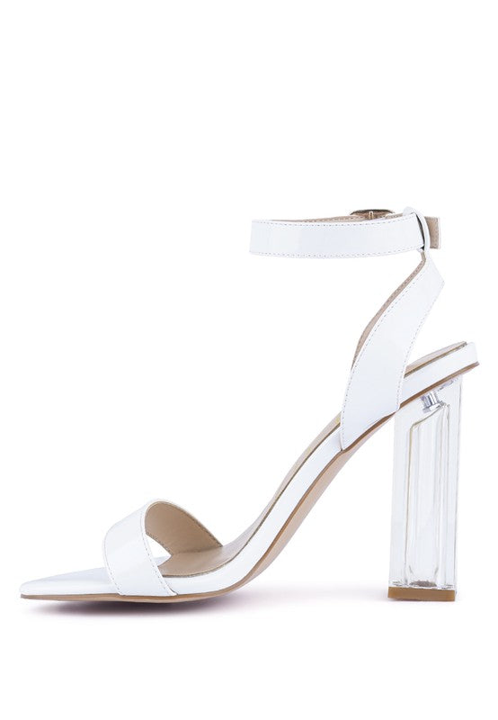 Chunky Clear High Heeled Sandals