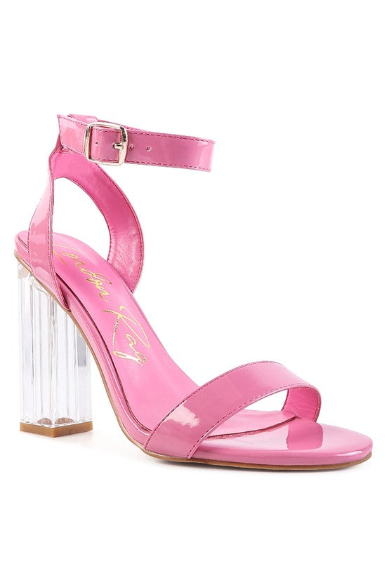 Chunky Clear High Heeled Sandals