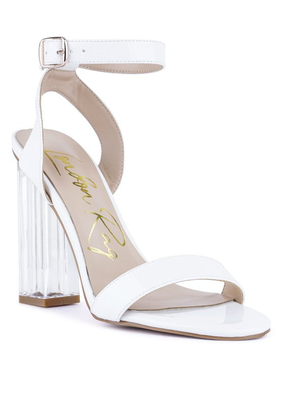 Chunky Clear High Heeled Sandals