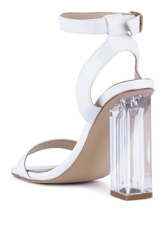 Chunky Clear High Heeled Sandals