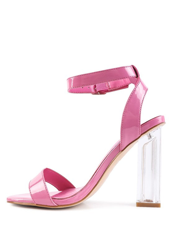 Chunky Clear High Heeled Sandals