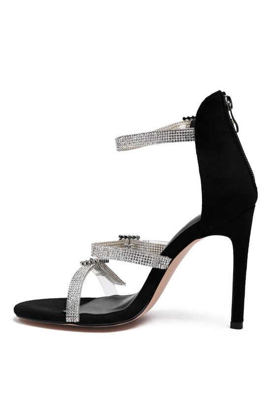 BLING STRAP HIGH HEEL SANDALS