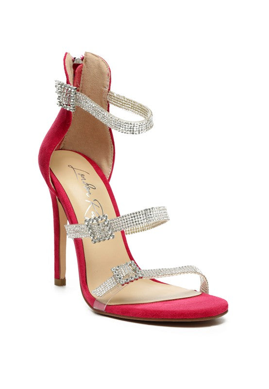 BLING STRAP HIGH HEEL SANDALS