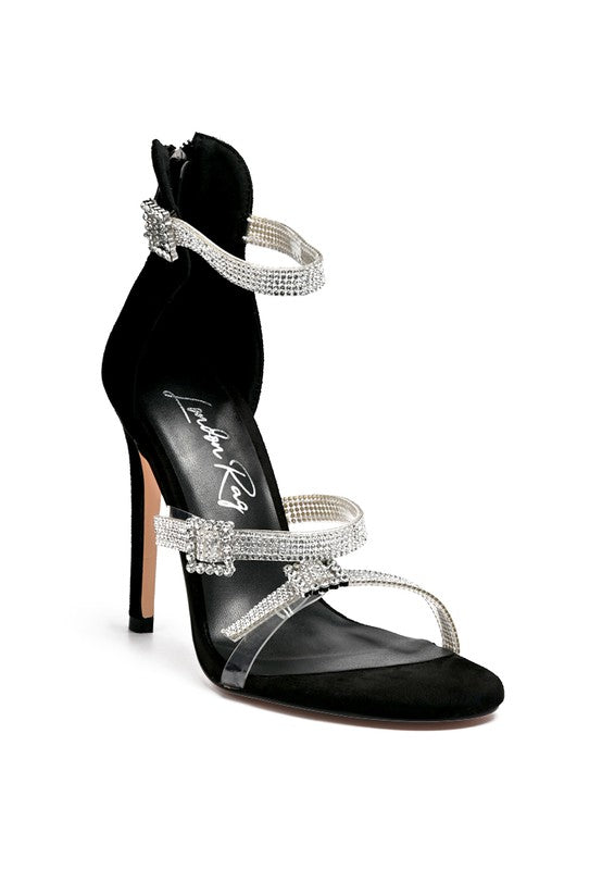 BLING STRAP HIGH HEEL SANDALS