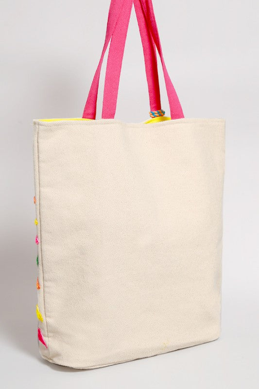 Heart Rock Tote Bag Rainbow