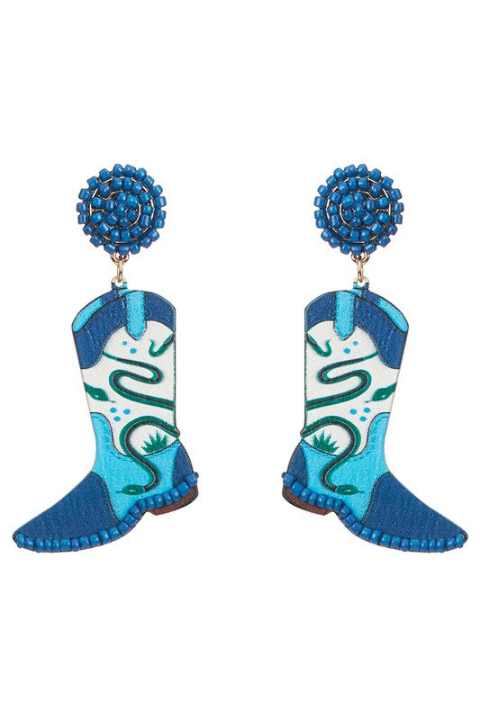 Dangle Cowboy Boots Earrings