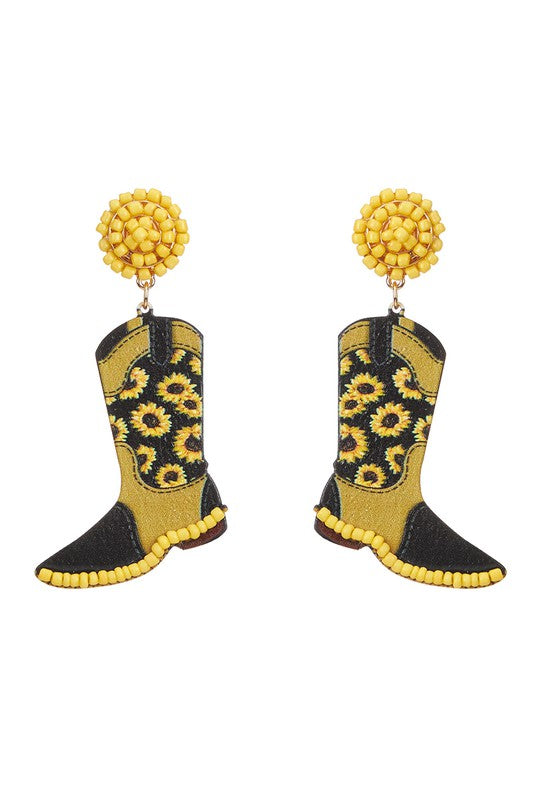 Dangle Cowboy Boots Earrings