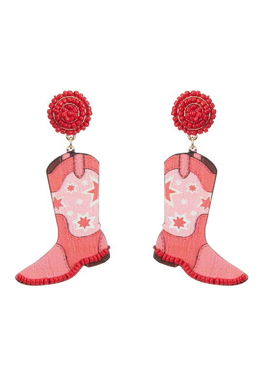 Dangle Cowboy Boots Earrings