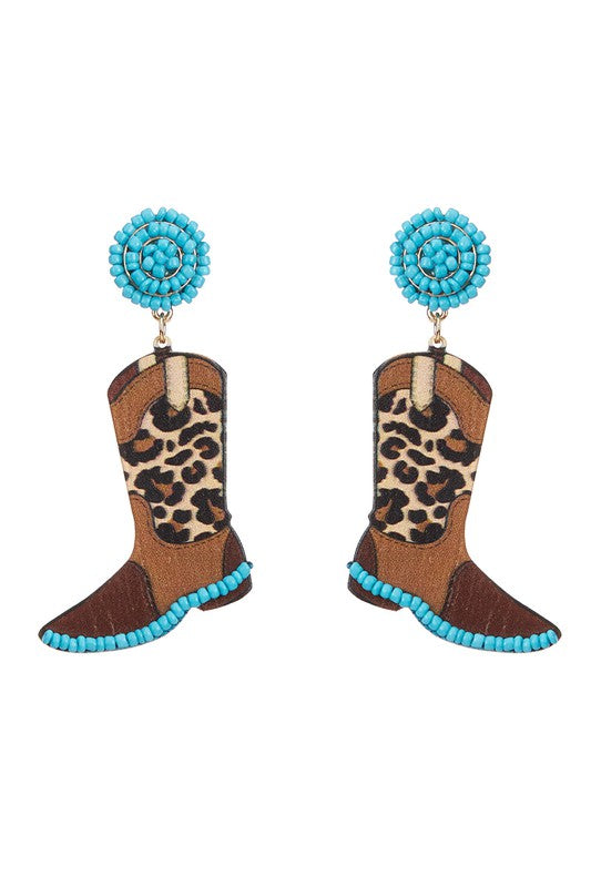 Dangle Cowboy Boots Earrings