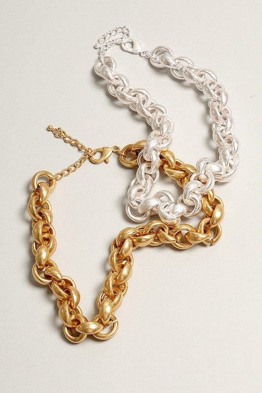 Vintage Chunky Rolo Chain Necklace