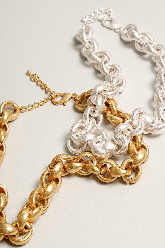 Vintage Chunky Rolo Chain Necklace