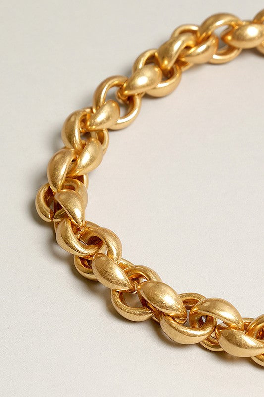 Vintage Chunky Rolo Chain Necklace