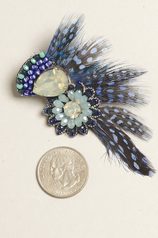 Boho Feather Post Earrings