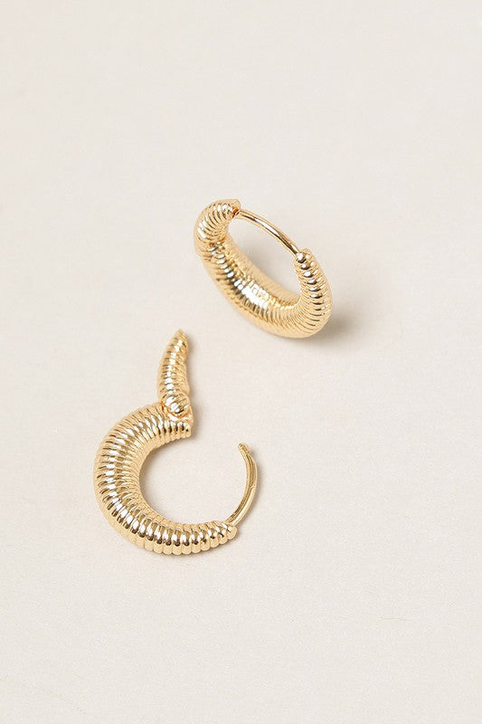 14K Gold Dipped Hoop Earrings