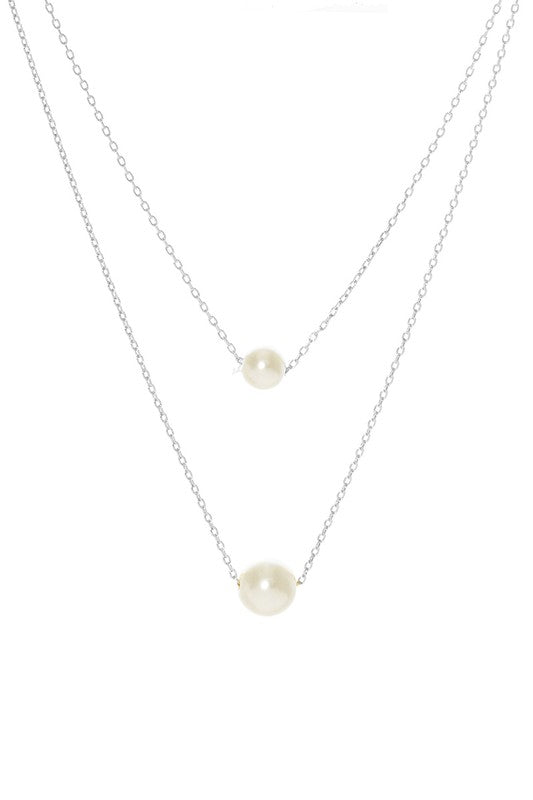 Gold-Dipped Layered Pearl Necklace