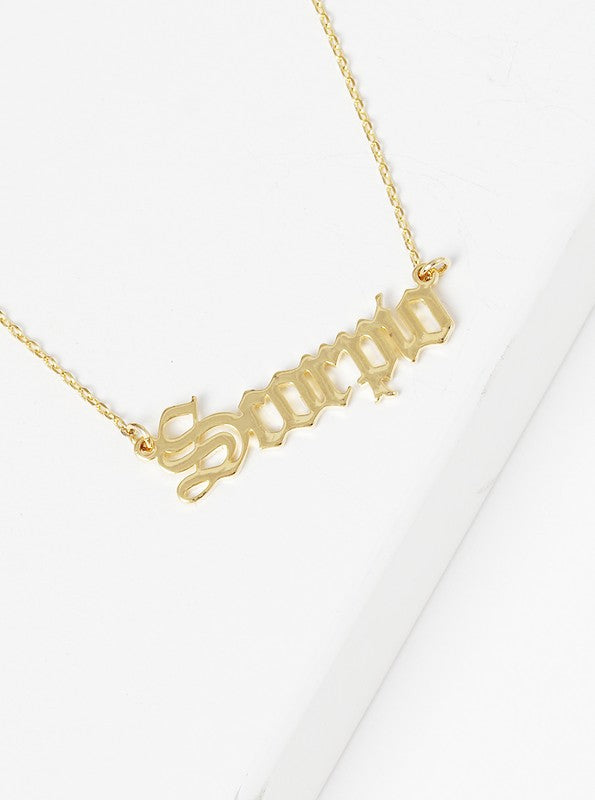 Gold-Dipped Zodiac Sign Necklace