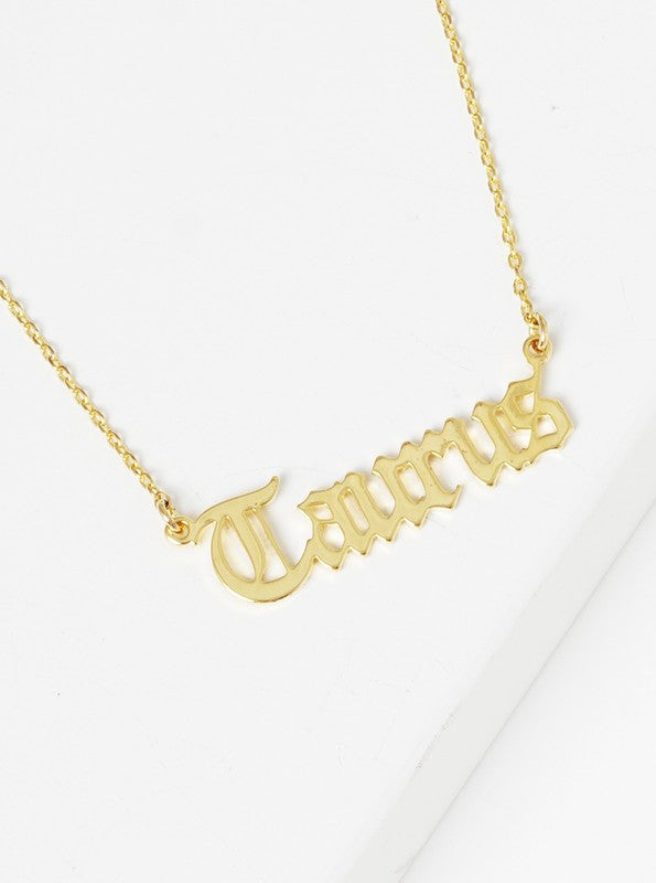 Gold-Dipped Zodiac Sign Necklace