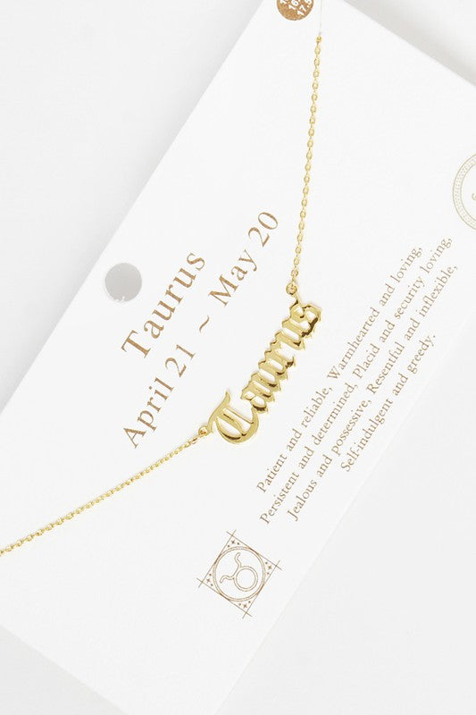 Gold-Dipped Zodiac Sign Necklace