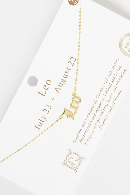 Gold-Dipped Zodiac Sign Necklace