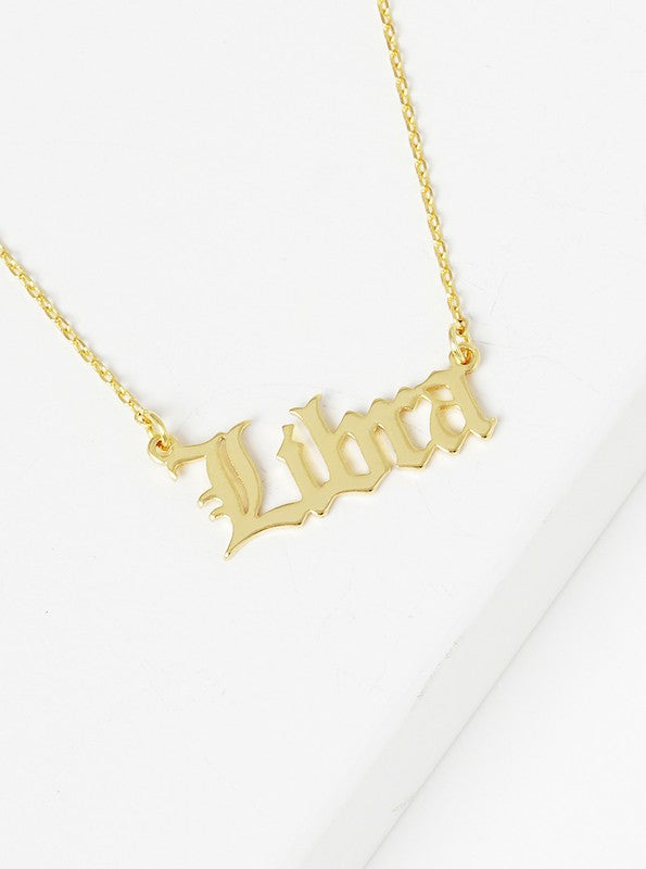 Gold-Dipped Zodiac Sign Necklace