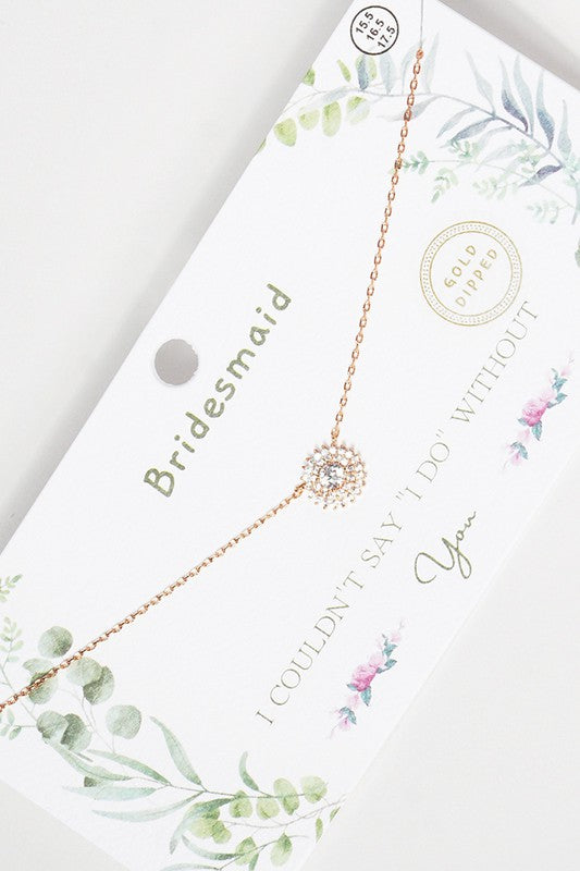 Gold-Dipped Bridesmaid Necklace