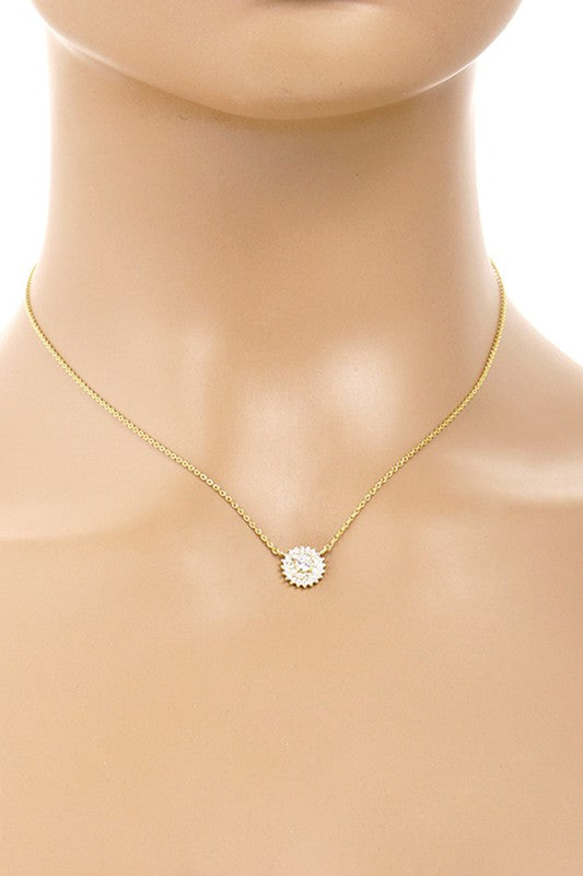 Gold-Dipped Rhinestone Bridesmaid Necklace