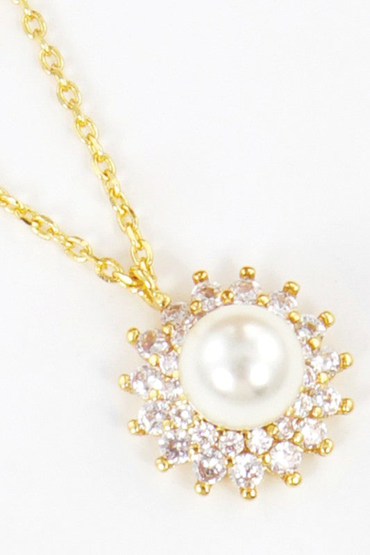 Rhinestone Gold-Dipped Bridesmaid Necklace