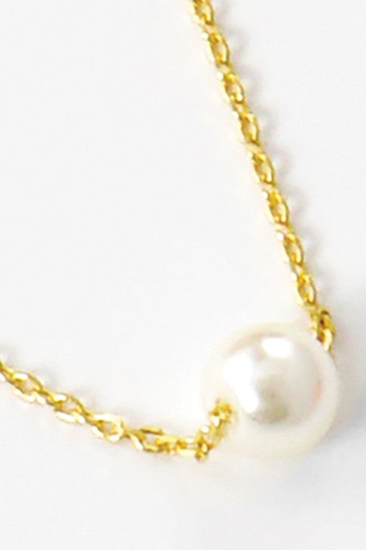 Gold-Dipped Pearl Bridesmaid Necklace