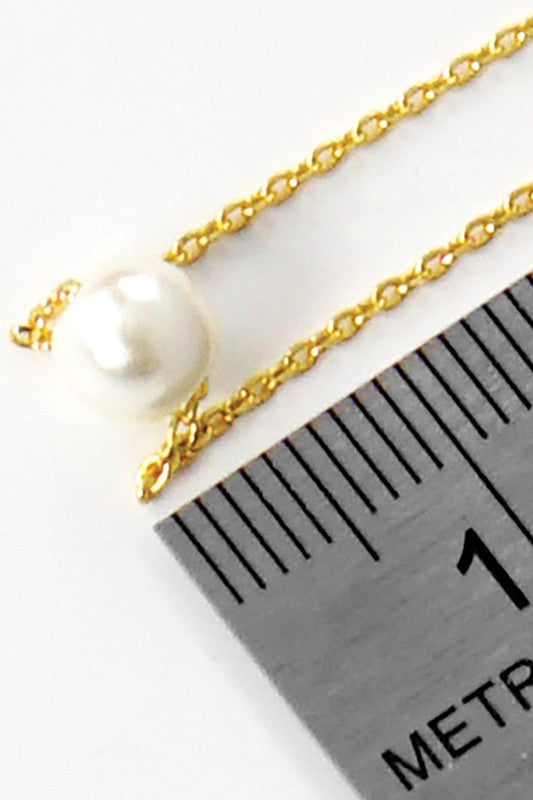 Gold-Dipped Pearl Bridesmaid Necklace