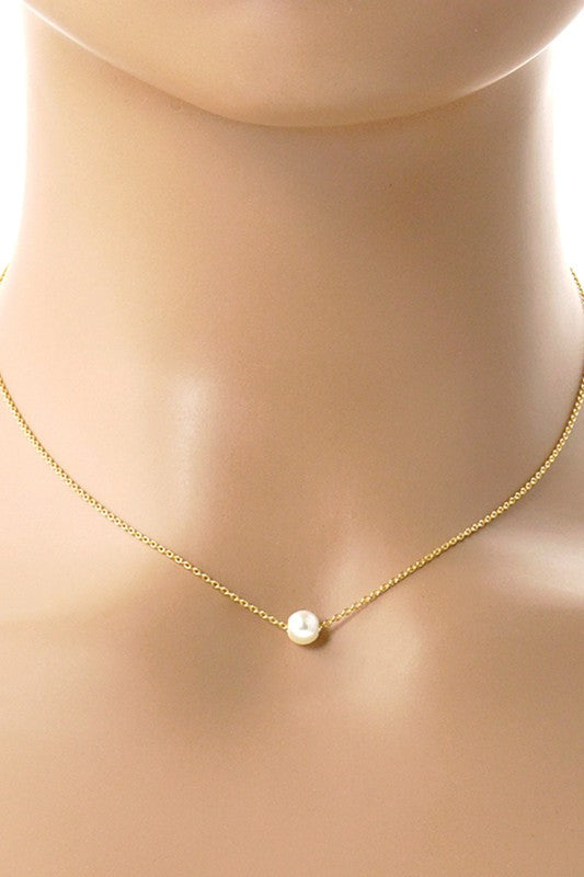 Gold-Dipped Pearl Bridesmaid Necklace