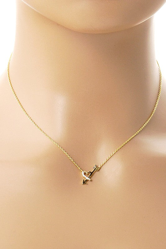 CZ Gold-Dipped Heart Necklace