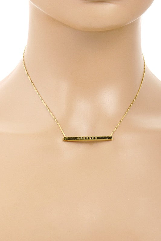 Gold-Dipped Brass Message Necklace