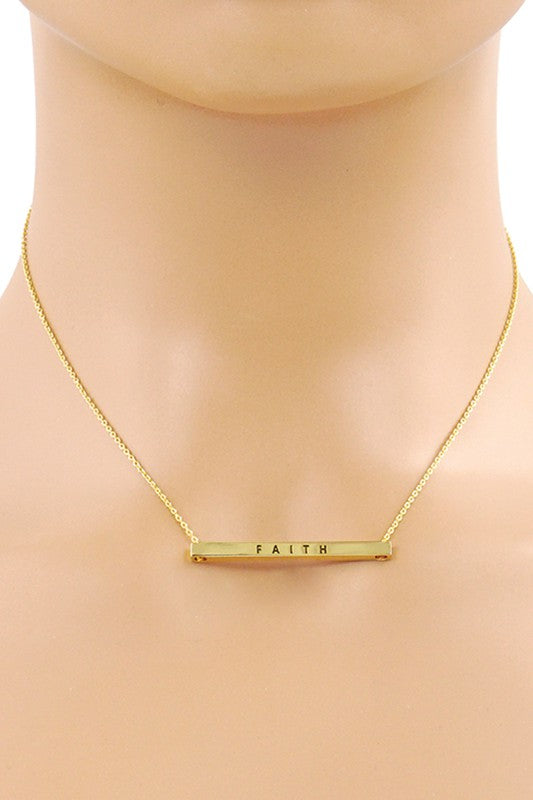 Gold-Dipped Brass Message Necklace