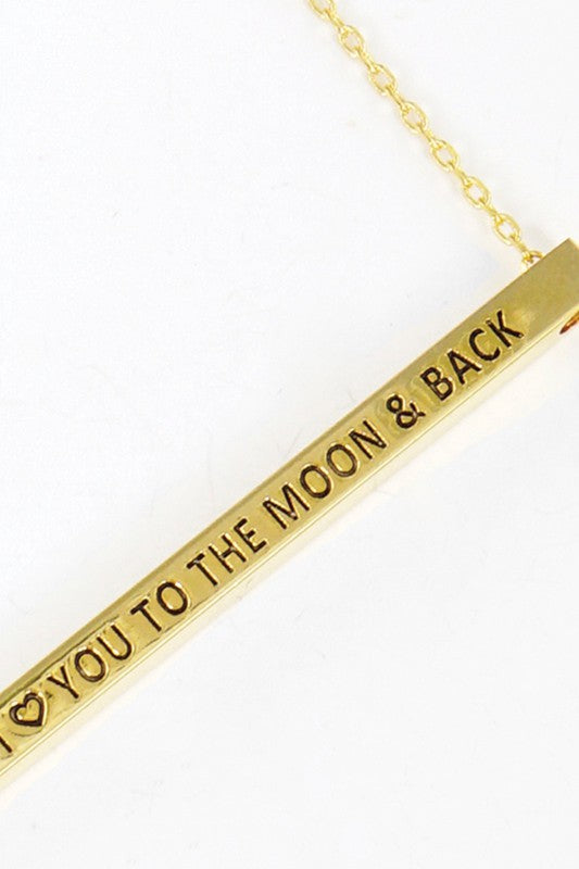 Gold-Dipped Brass Message Necklace