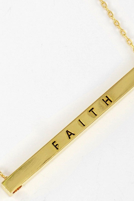 Gold-Dipped Brass Message Necklace