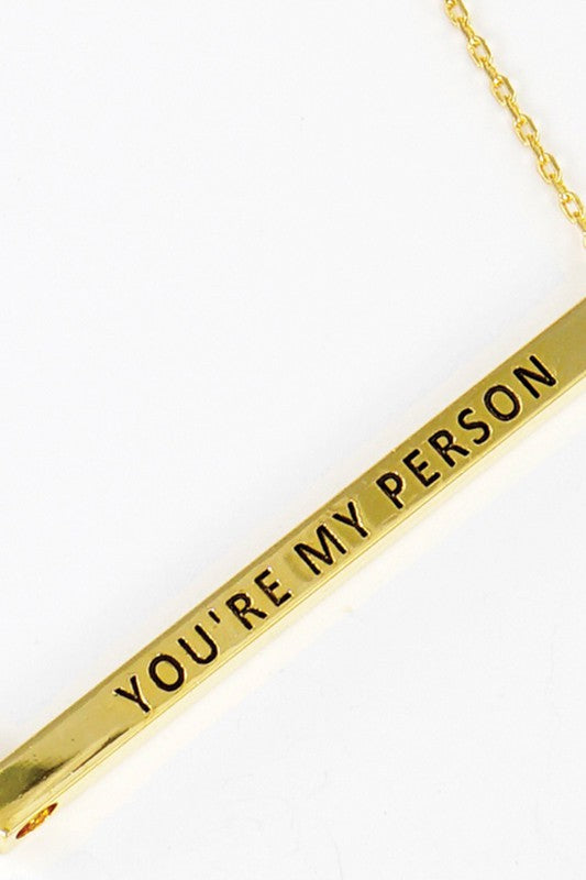 Gold-Dipped Brass Message Necklace