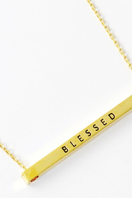 Gold-Dipped Brass Message Necklace